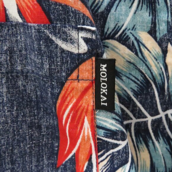Molokai Surf Co.* Men's Short Sleeve Button Down Curved Hem Pocket Shirt~ XXL‎ - Picture 7 of 13
